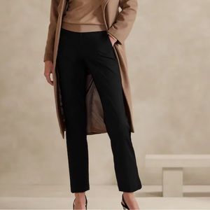 Banana Republic Black Straight-Leg Trousers with Slim Fit